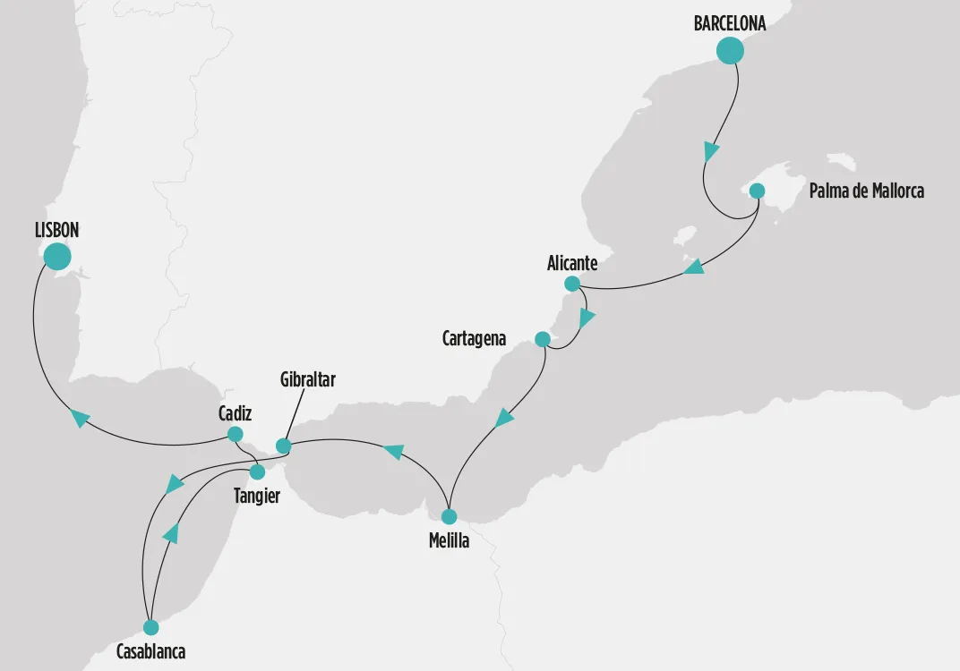 map of trip